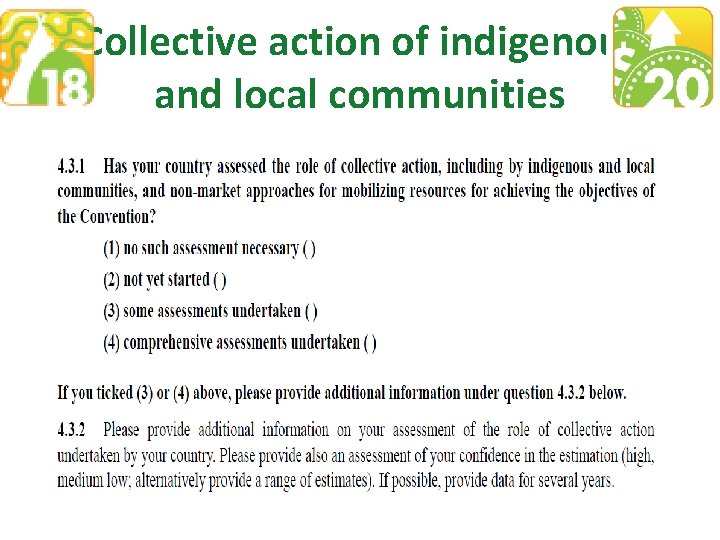 Collective action of indigenous and local communities 