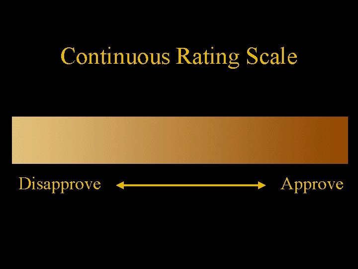 Continuous Rating Scale Disapprove Approve 
