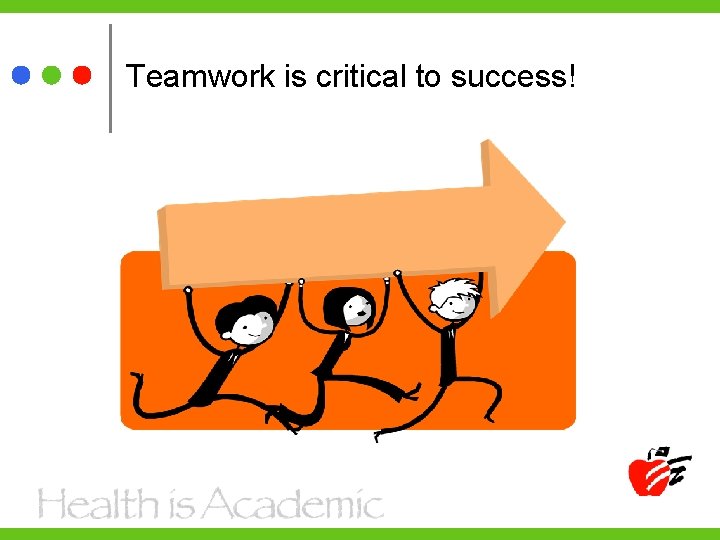 Teamwork is critical to success! 