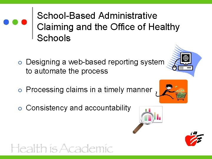 School-Based Administrative Claiming and the Office of Healthy Schools Designing a web-based reporting system