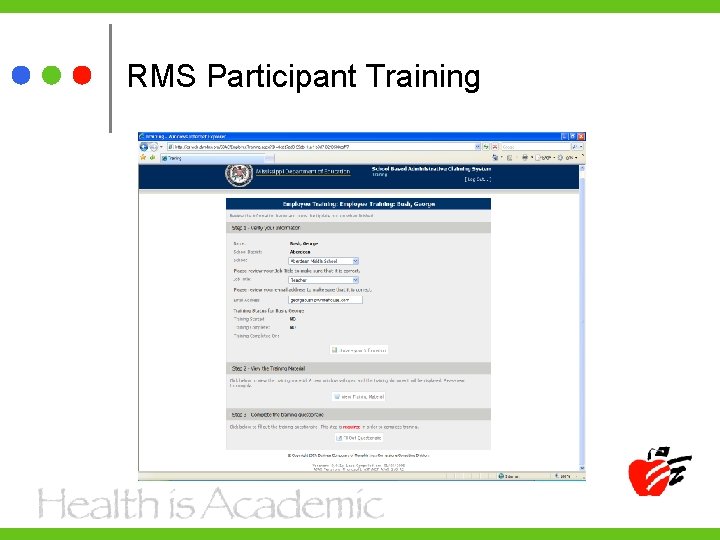 RMS Participant Training 