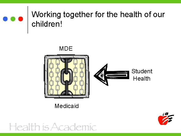 Working together for the health of our children! MDE Student Health Medicaid 