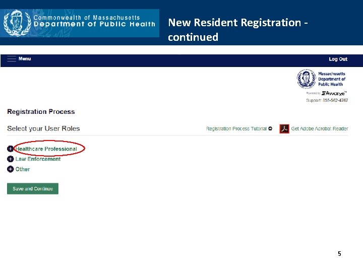 New Resident Registration continued 5 