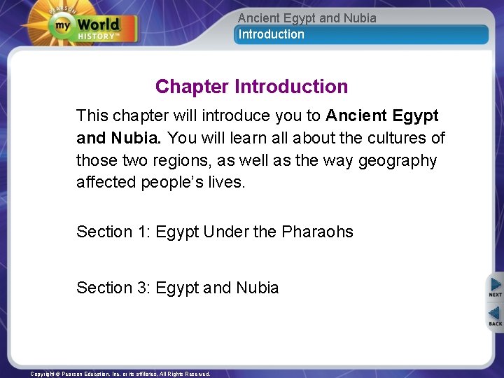 Ancient Egypt and Nubia Introduction Chapter Introduction This chapter will introduce you to Ancient