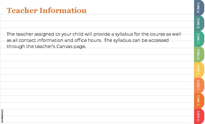 TOPIC A SLIDESMANIA. COM Teacher Information TOPIC B TOPIC C TOPIC D The teacher