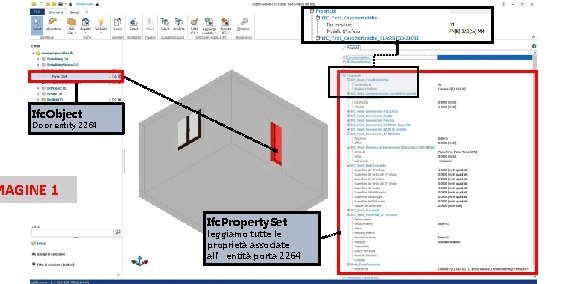 Ifc. Object Door entity 2264 MAGINE 1 Ifc. Property. Set leggiamo tutte le proprietà
