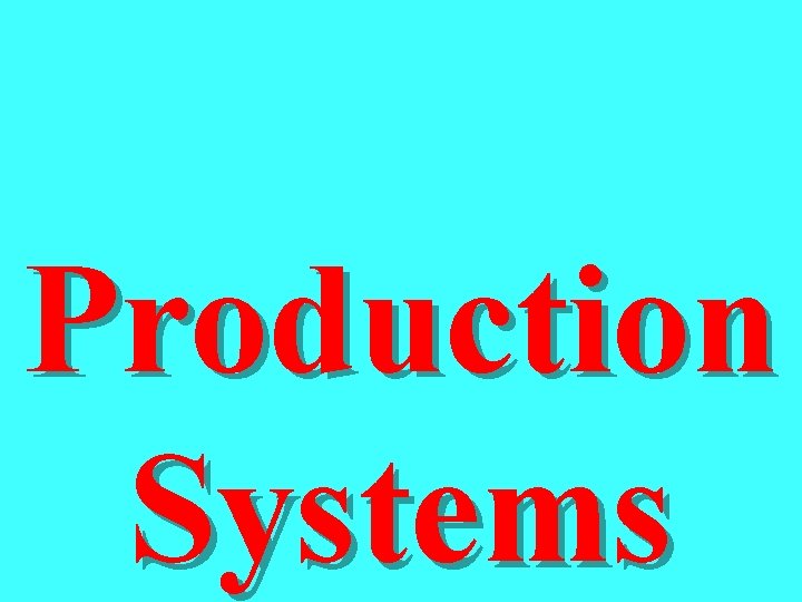 Production Systems 