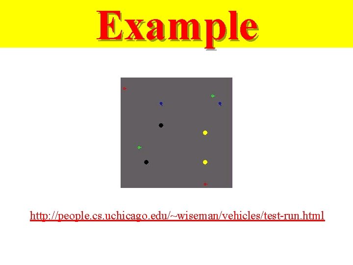 Example http: //people. cs. uchicago. edu/~wiseman/vehicles/test-run. html 