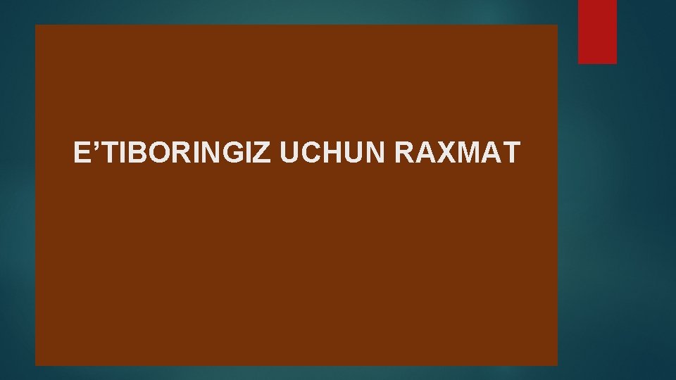 E’TIBORINGIZ UCHUN RAXMAT 