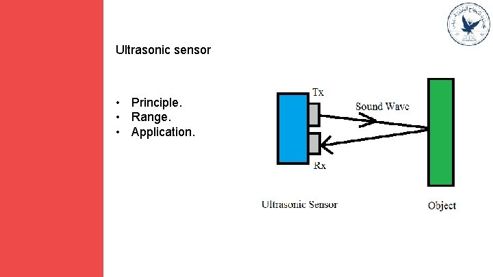 Ultrasonic sensor • Principle. • Range. • Application. 