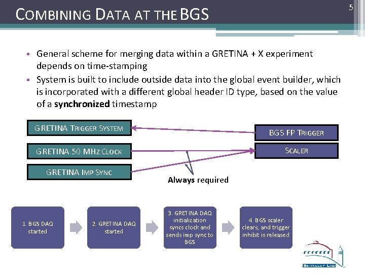 5 COMBINING DATA AT THE BGS • General scheme for merging data within a