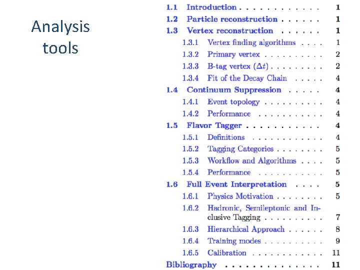 Analysis tools 12 