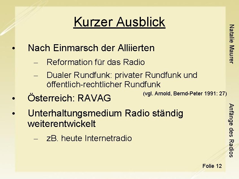  • Natalie Maurer Kurzer Ausblick Nach Einmarsch der Alliierten – – Reformation für