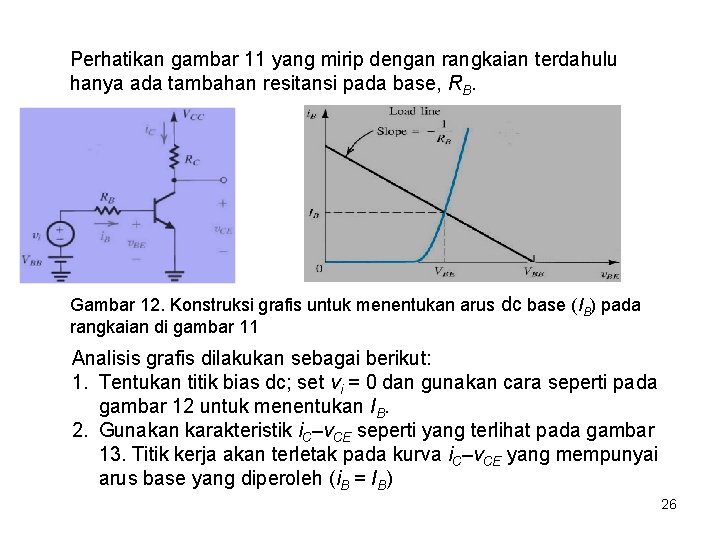 Perhatikan gambar 11 yang mirip dengan rangkaian terdahulu hanya ada tambahan resitansi pada base,