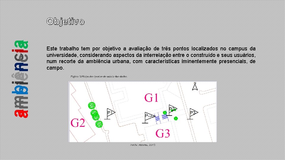 ambiência Objetivo Este trabalho tem por objetivo a avaliação de três pontos localizados no