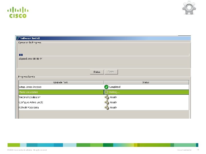 © 2010 Cisco and/or its affiliates. All rights reserved. Cisco Confidential 12 