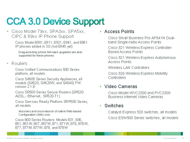  • Cisco Model 79 xx, SPA 3 xx, SPA 5 xx, CIPC &