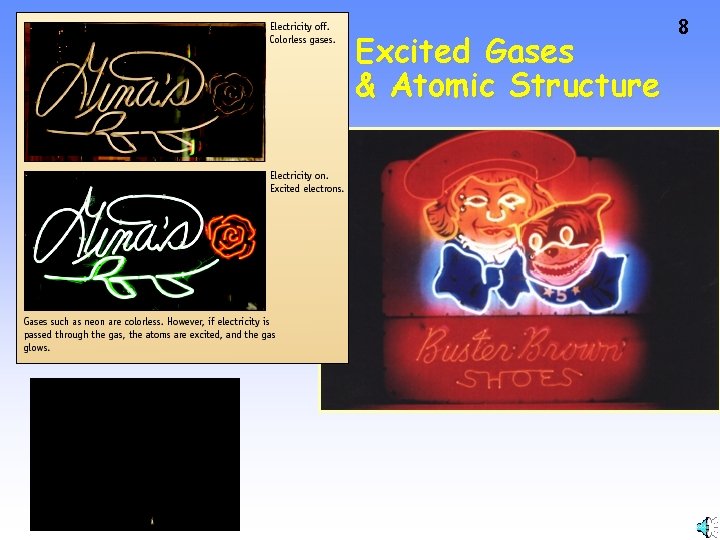 Excited Gases & Atomic Structure 8  Excited Gases & Atomic Structure 8
