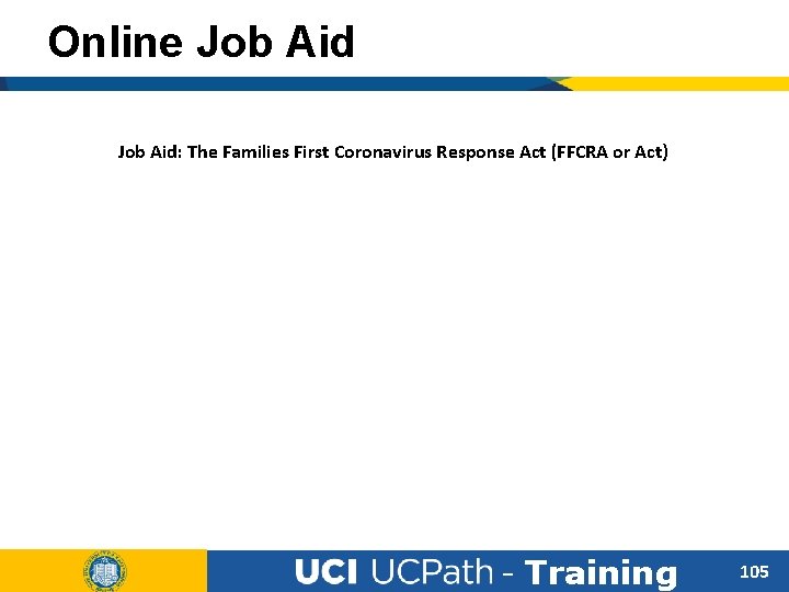 Online Job Aid: The Families First Coronavirus Response Act (FFCRA or Act) - Training