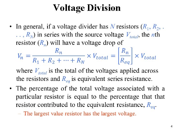 Voltage Division • 4 