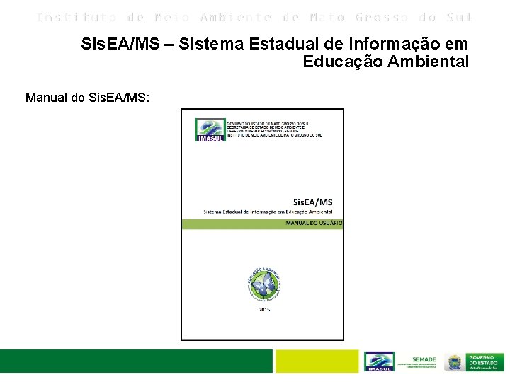 Instituto de Meio Ambiente de Mato Grosso do Sul Sis. EA/MS – Sistema Estadual