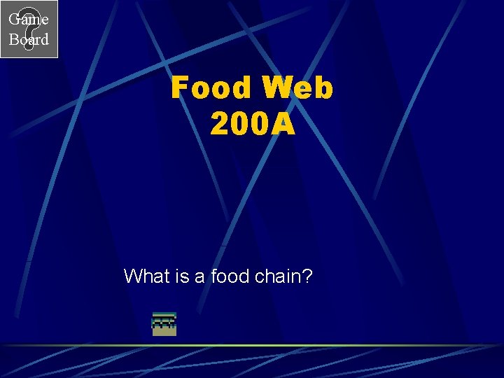 Game Board Food Web 200 A What is a food chain? 