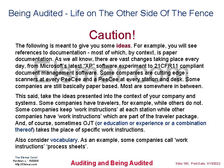 Being Audited - Life on The Other Side Of The Fence Caution! The following