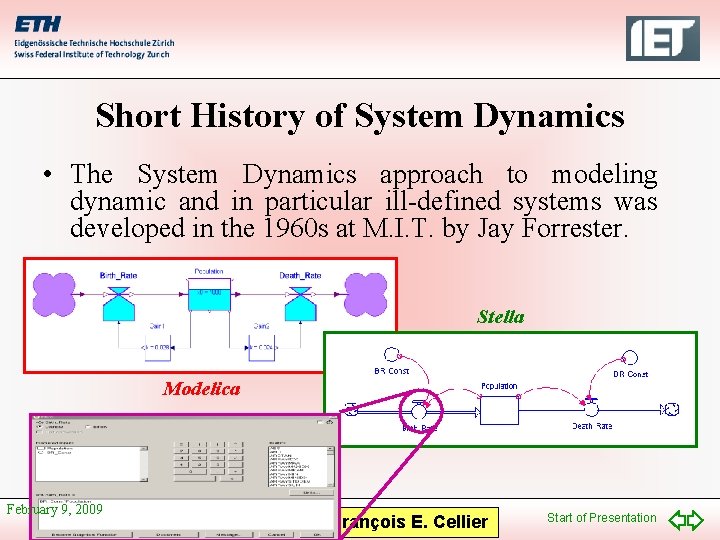 Short History of System Dynamics • The System Dynamics approach to modeling dynamic and