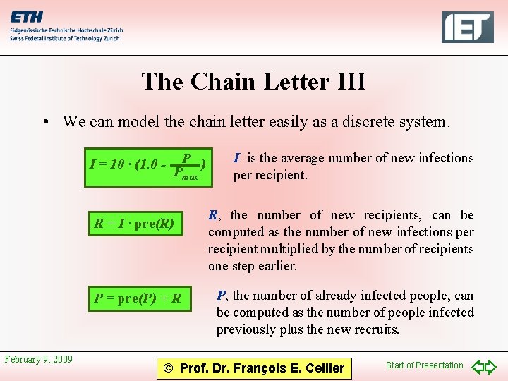 The Chain Letter III • We can model the chain letter easily as a