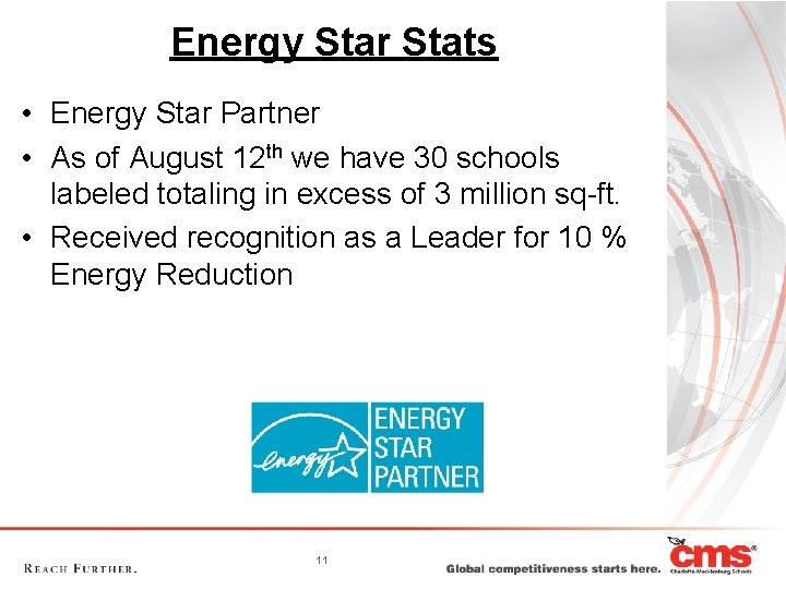 Energy Star Stats • Energy Star Partner • As of August 12 th we