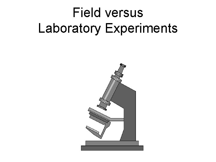 Field versus Laboratory Experiments 