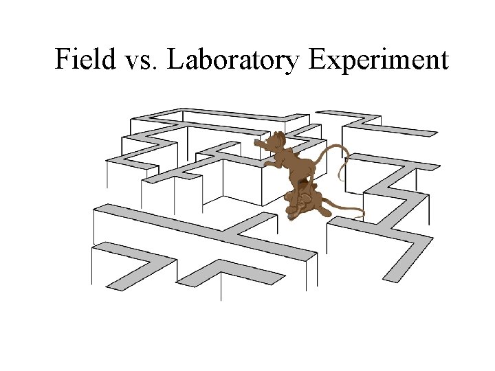 Field vs. Laboratory Experiment 