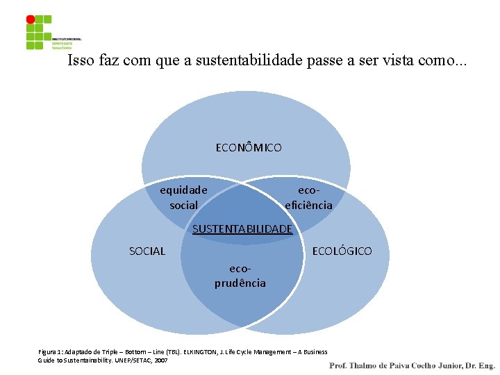 Isso faz com que a sustentabilidade passe a ser vista como. . . ECONÔMICO