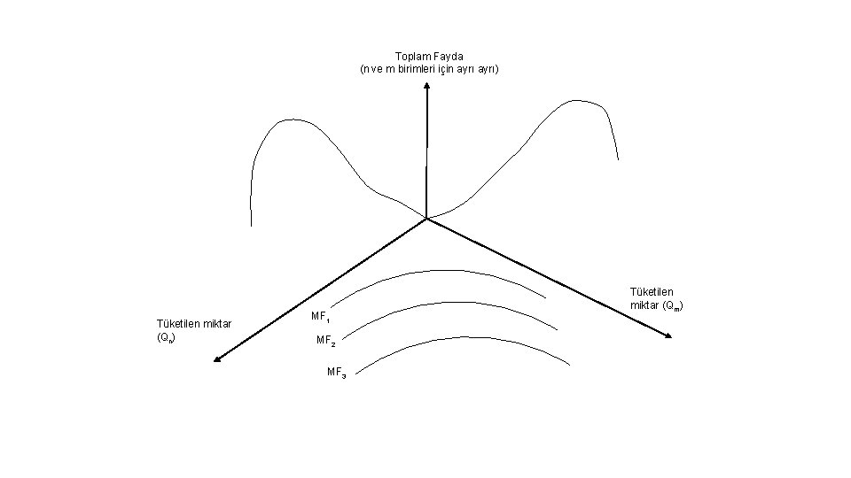 Toplam Fayda (n ve m birimleri için ayrı) Tüketilen miktar (Qn) MF 1 MF