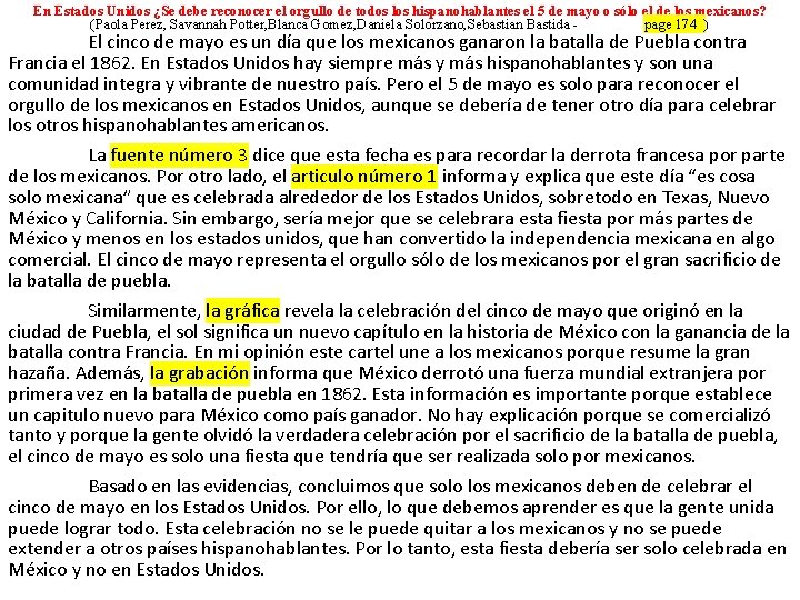 En Estados Unidos ¿Se debe reconocer el orgullo de todos los hispanohablantes el 5