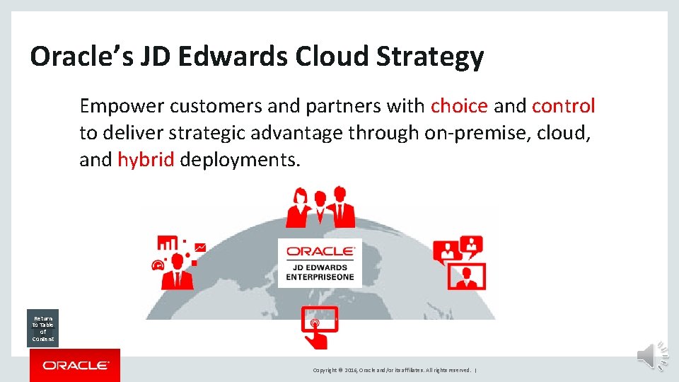Oracle’s JD Edwards Cloud Strategy Empower customers and partners with choice and control to