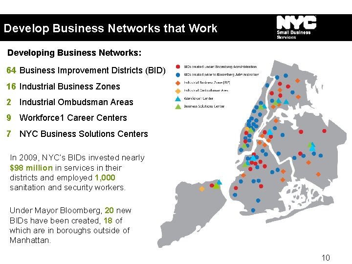 Develop Business Networks that Work Developing Business Networks: 64 Business Improvement Districts (BID) 16