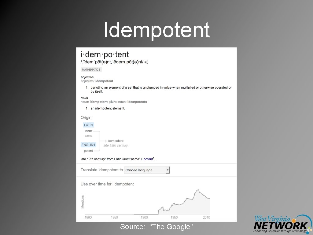 Idempotent Source: “The Google” 