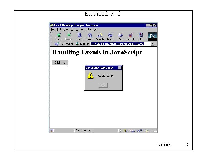 Example 3 JS Basics 7 