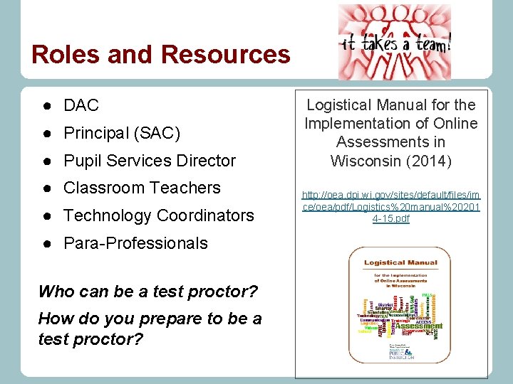Roles and Resources ● DAC ● Principal (SAC) ● Pupil Services Director ● Classroom