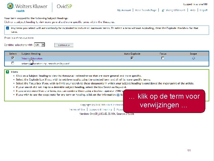 … klik op de term voor verwijzingen … 11 
