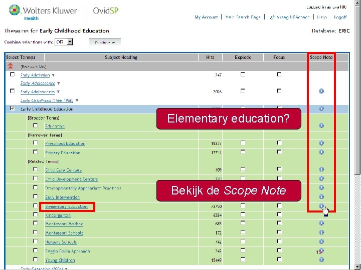 Elementary education? Bekijk de Scope Note 13 