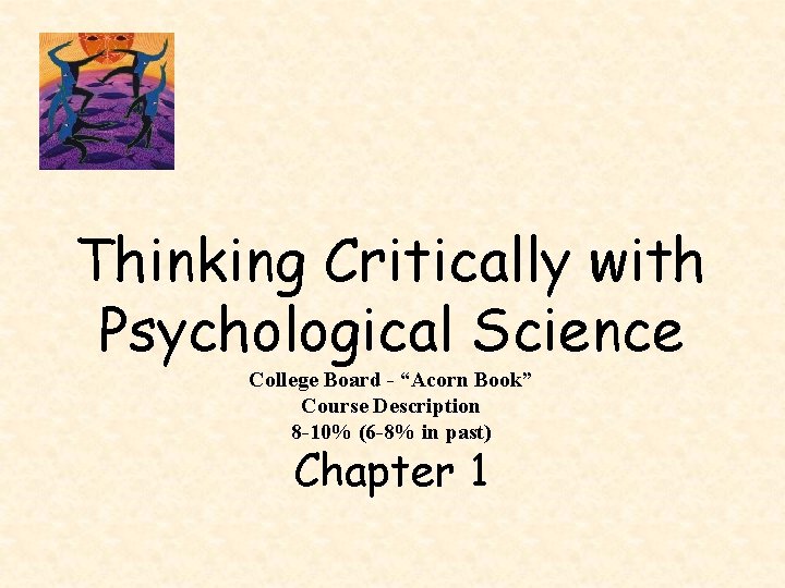 Thinking Critically with Psychological Science College Board - “Acorn Book” Course Description 8 -10%