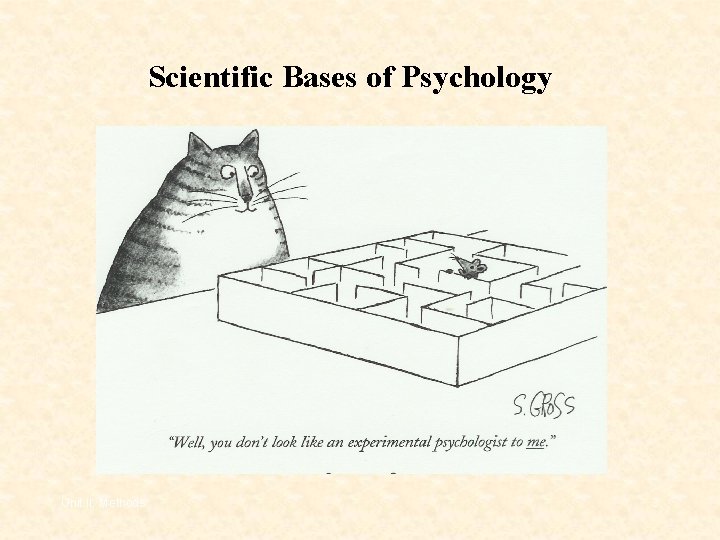 Scientific Bases of Psychology Unit II. Methods 3 