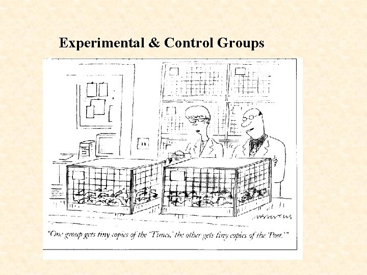 Experimental & Control Groups Unit II. Methods 60 