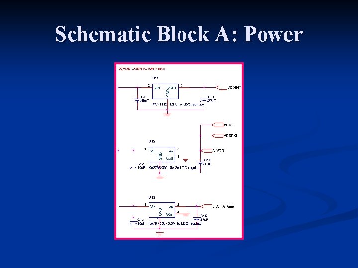Schematic Block A: Power Schematic Block A: Power