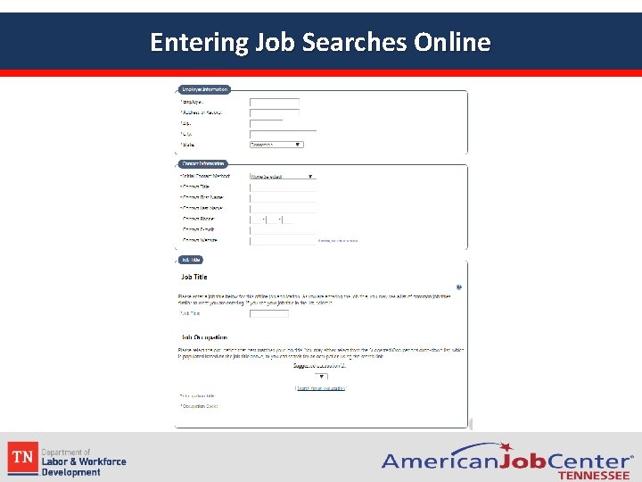 Entering Job Searches Online 