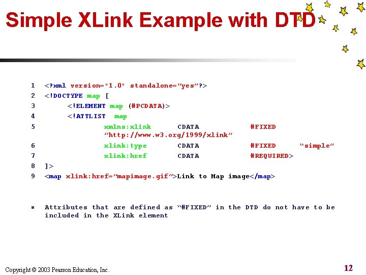Simple XLink Example with DTD 1 2 3 4 5 6 7 8 9
