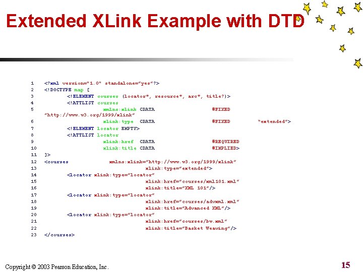 Extended XLink Example with DTD 1 2 3 4 5 6 7 8 9