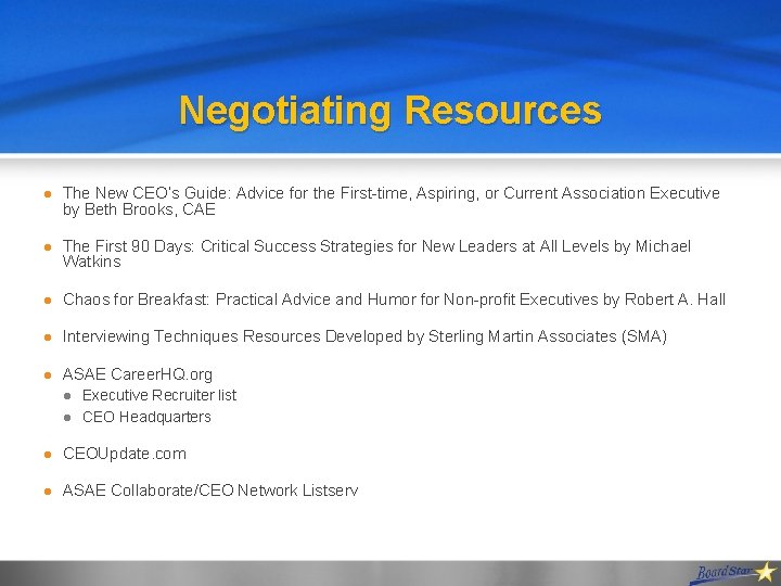 Negotiating Resources l The New CEO’s Guide: Advice for the First-time, Aspiring, or Current